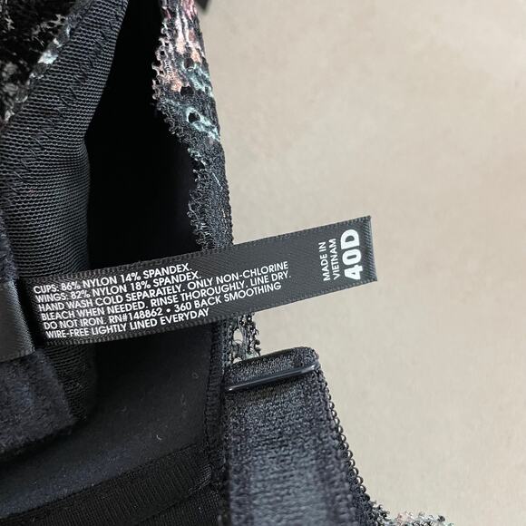 Torrid NWT Lightly Lined Everyday Wire-Free Bra Floral 360° Back Smoothing 40D - Picture 11 of 11